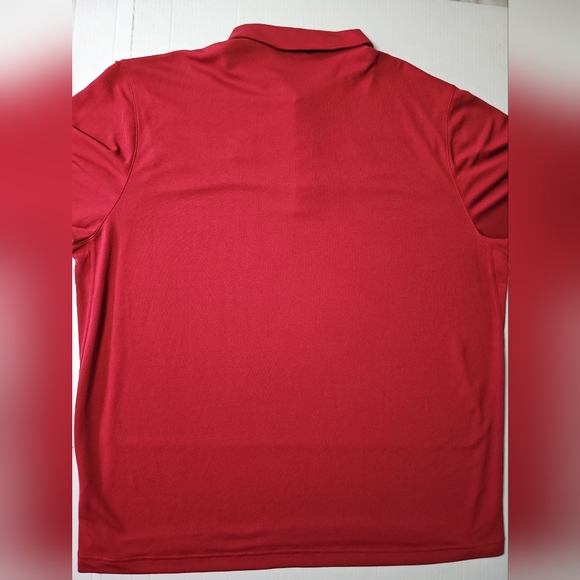 Stanford Cardinal Polo Shirt Red Nike Team Dri Fit White Swoosh Golf Men 2XL XXL - Picture 8 of 10